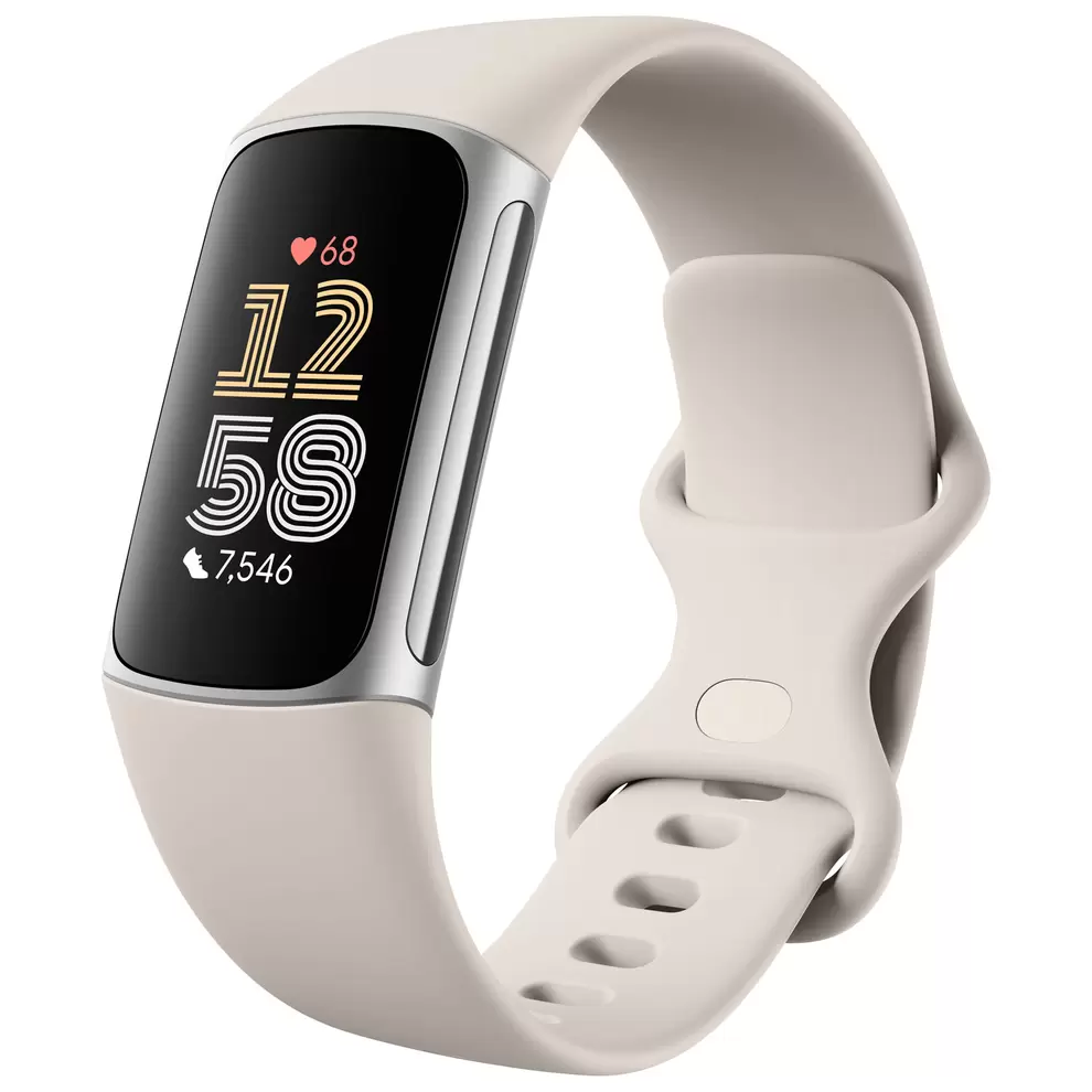 Fitbit Charge 6 Fitness Tracker with GPS, Heart Rate & Sleep - Silver/Porcelain offers at $139.99 in Best Buy