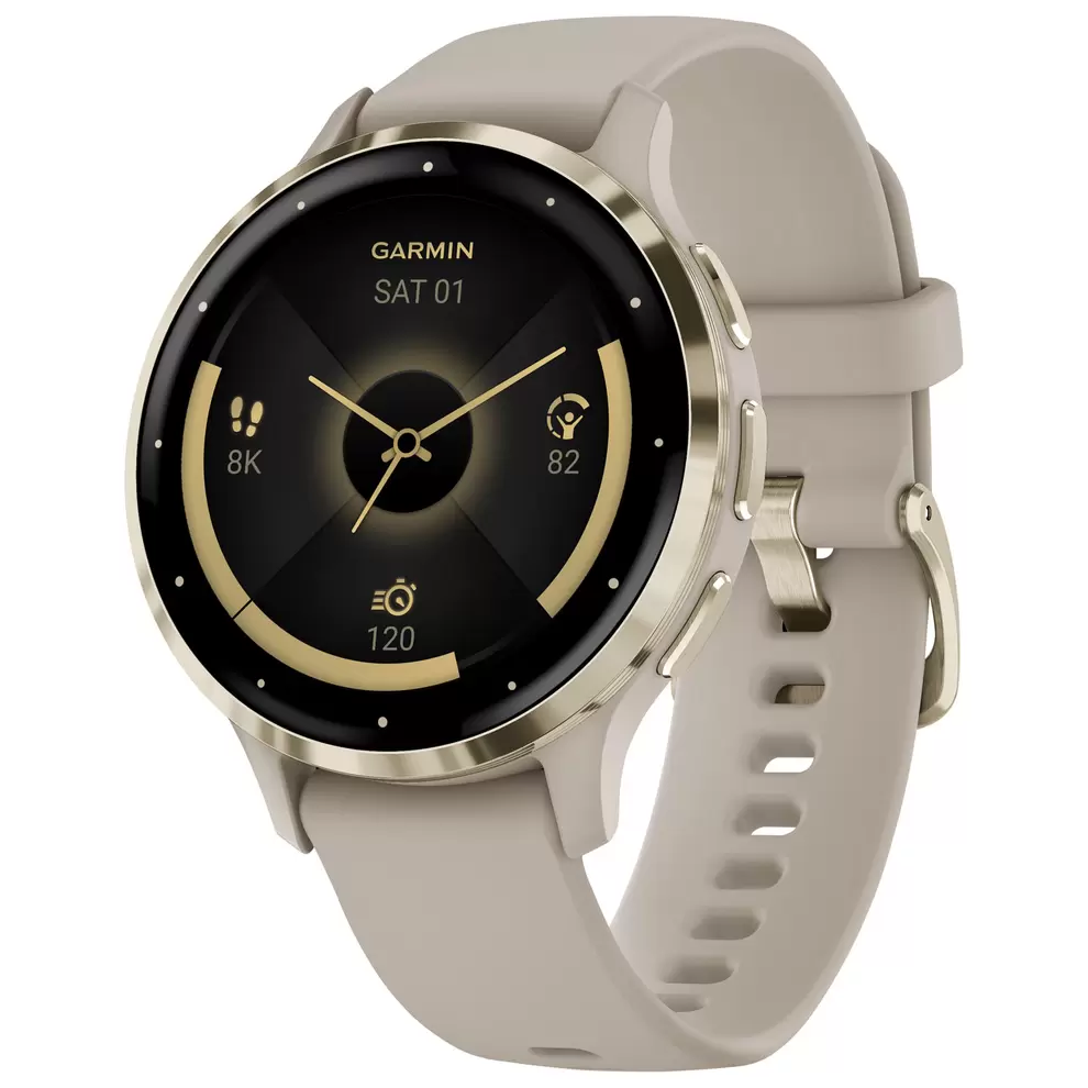 Garmin Venu 3S 41mm Bluetooth Smartwatch - French Grey offers at $459.99 in Best Buy