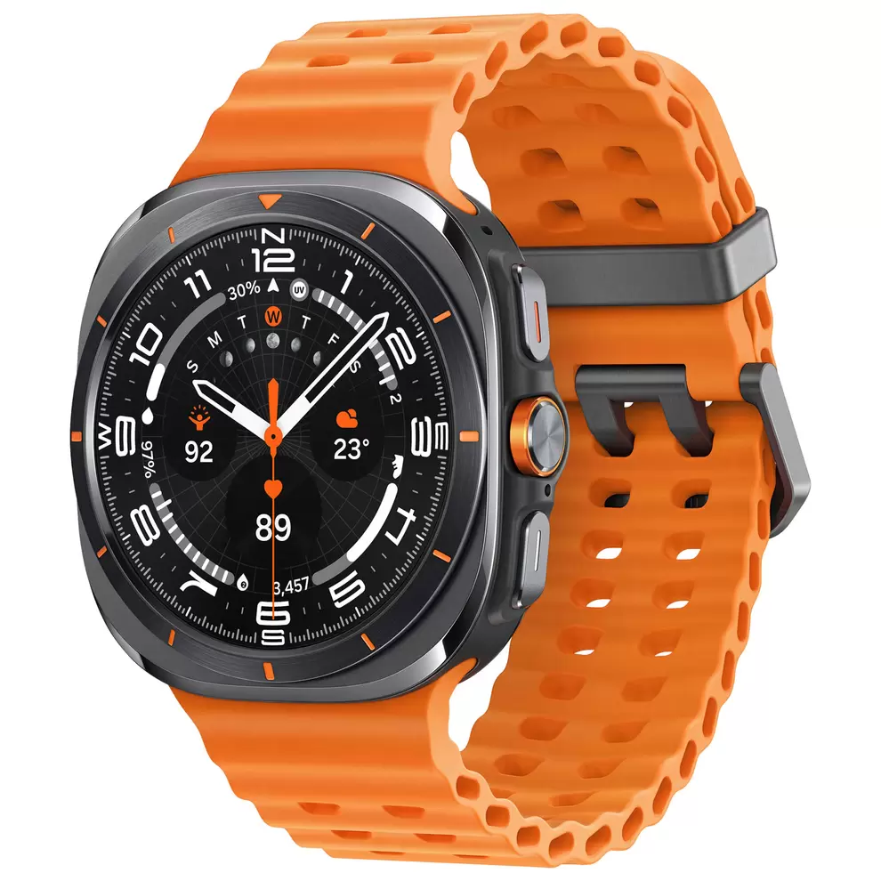 Samsung Galaxy Watch Ultra 47mm LTE Smartwatch - Titanium Grey/Orange offers at $744.99 in Best Buy