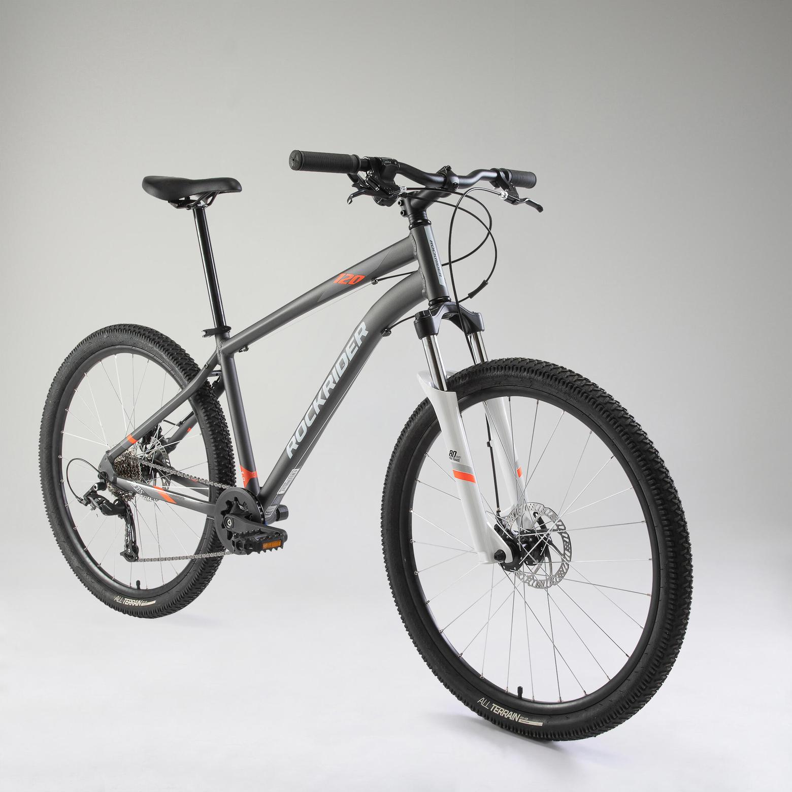 27.5" Mountain Bike - ST 120 Grey/Orange offers at $490 in Decathlon