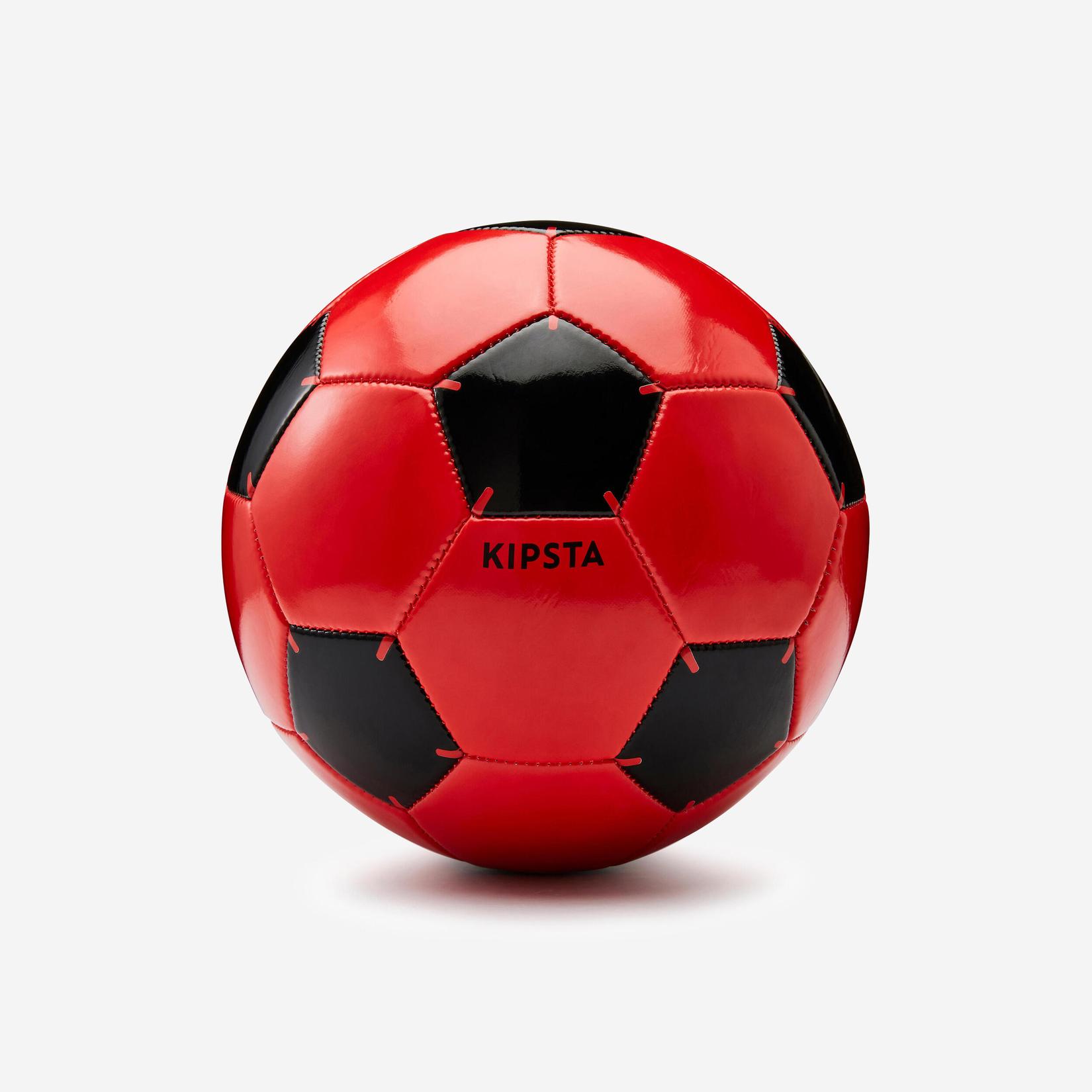 Kids' Size 4 Soccer Ball - First Kick Red offers at $10 in Decathlon