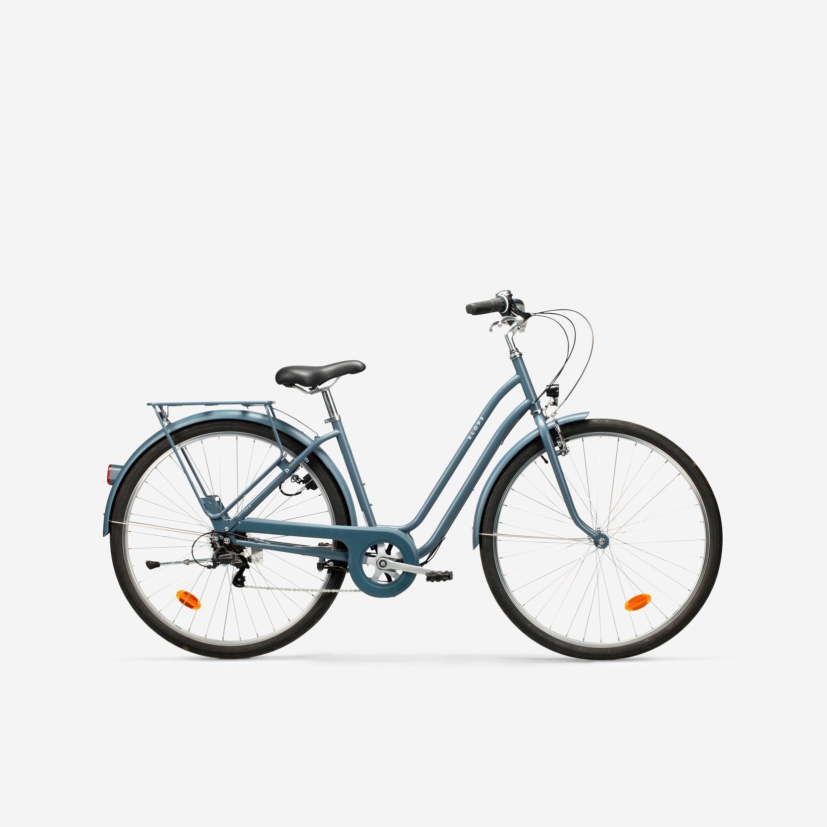 City Bike Low Frame - Elops 120 Blue/Grey offers at $380 in Decathlon