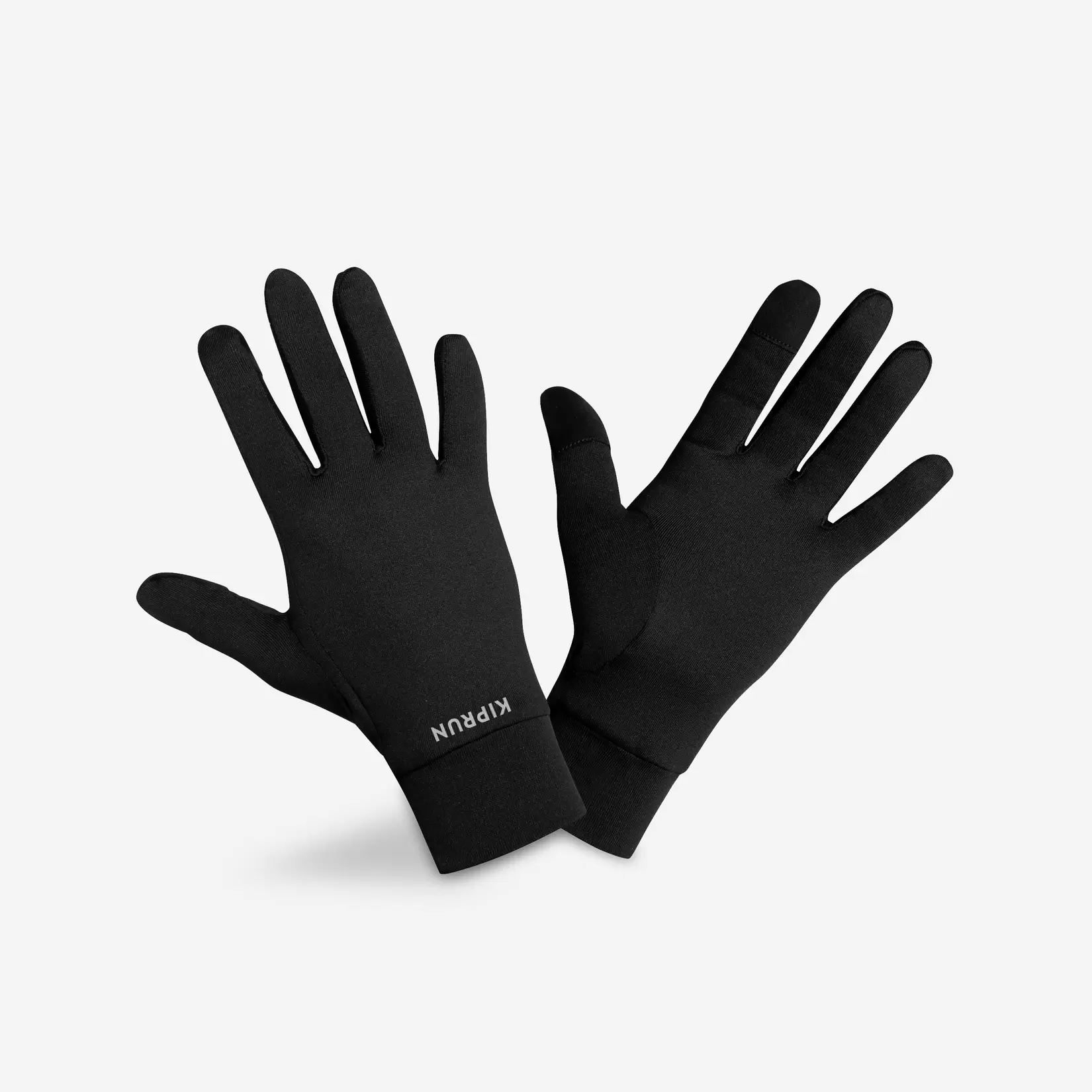 Touchscreen Running Gloves - V2 Black offers at $9 in Decathlon