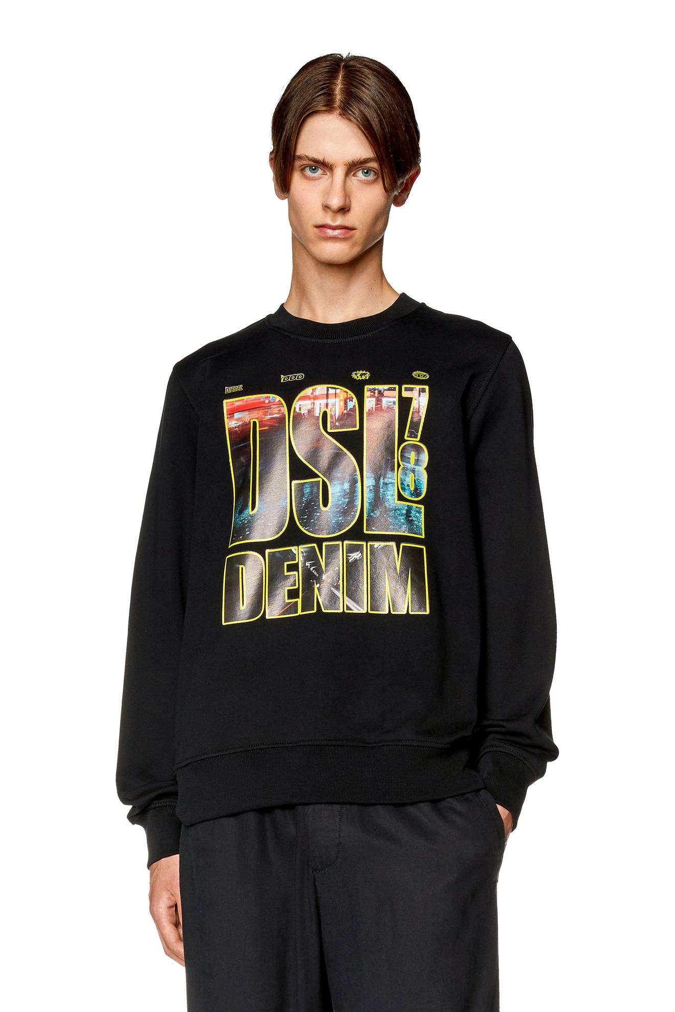 Sweatshirt with logo print offers at $150 in Diesel