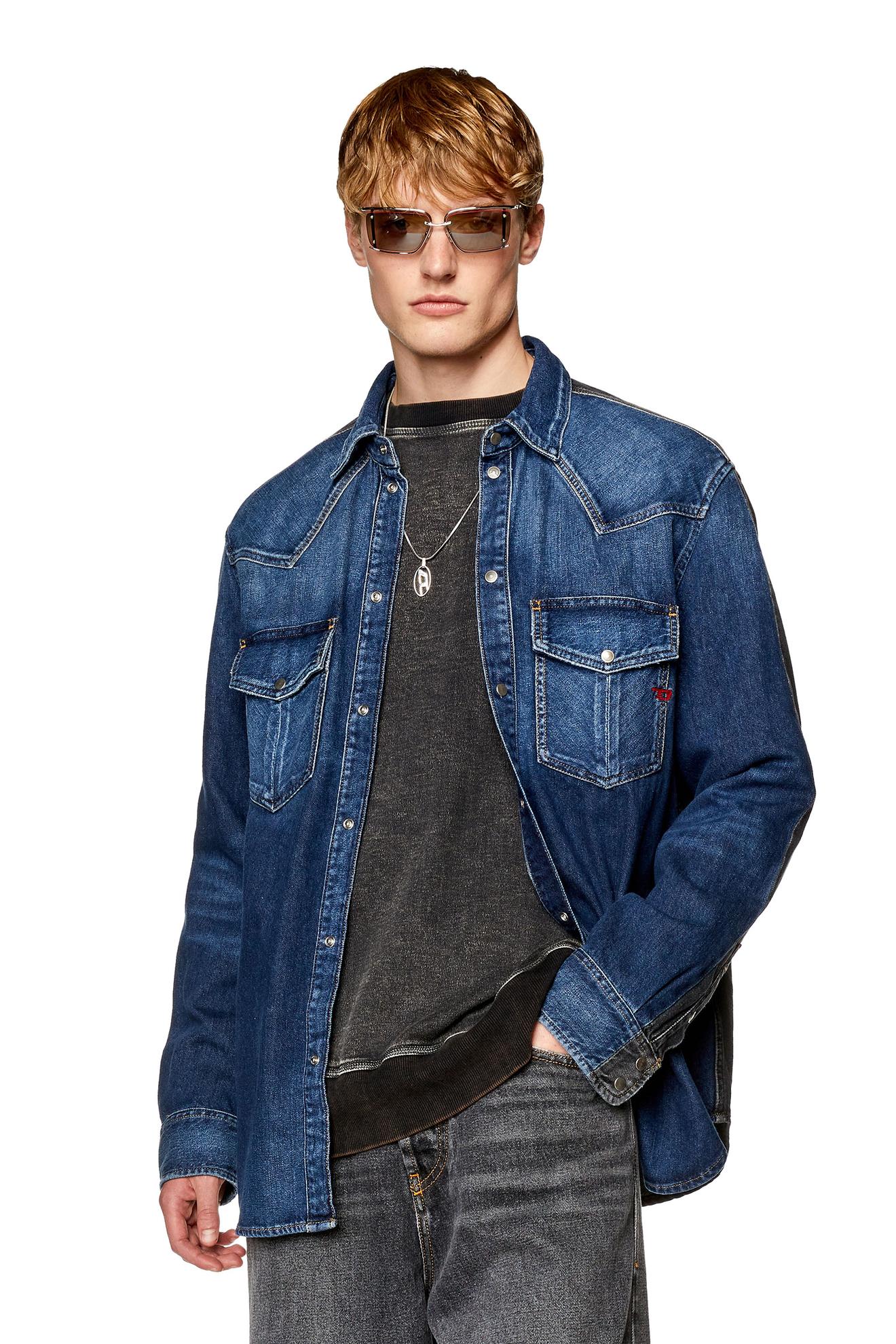 Western shirt in two-tone denim offers at $315 in Diesel