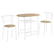 3-Pc Dining Set - Natural Top / White Metal offers at $179.99 in EconoMax Plus