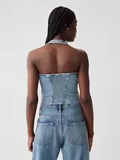 Denim Halter Vest offers at $69.99 in Gap