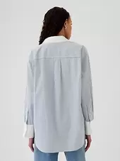 Organic Cotton Poplin Big Shirt offers at $69.99 in Gap