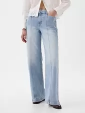 High Rise Stride Wide-Leg Jeans offers at $84.99 in Gap