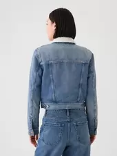 Sherpa-Lined Denim Jacket offers at $99.99 in Gap