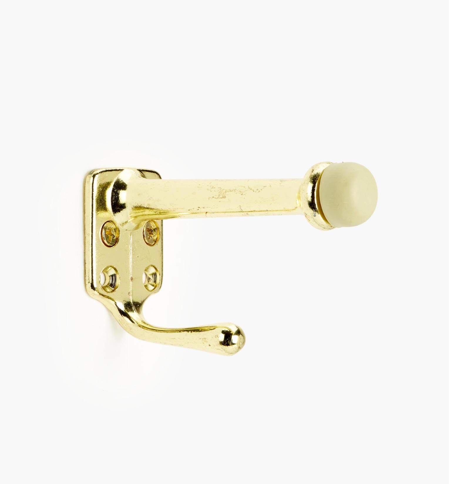 Belwith Polished Brass Doorstop with Hook offers at $2 in Lee Valley Tools