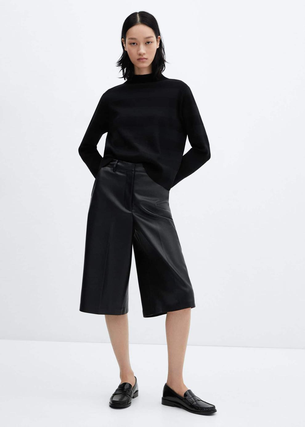 High collar sweater offers at $34.99 in Mango