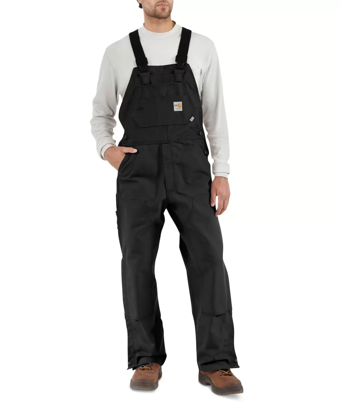 Carhartt Men's Duck Bib Flame Resistant Overalls - Black offers at $289.99 in Mark's