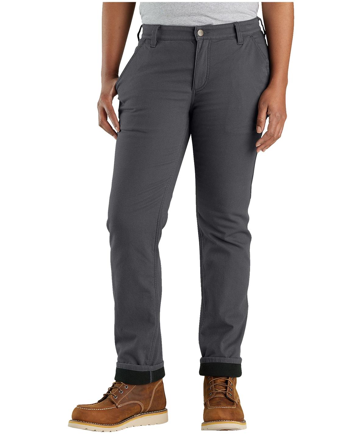 Carhartt Women's Rugged Flex Mid Rise Fleece Lined Canvas Work Pants offers at $124.99 in Mark's