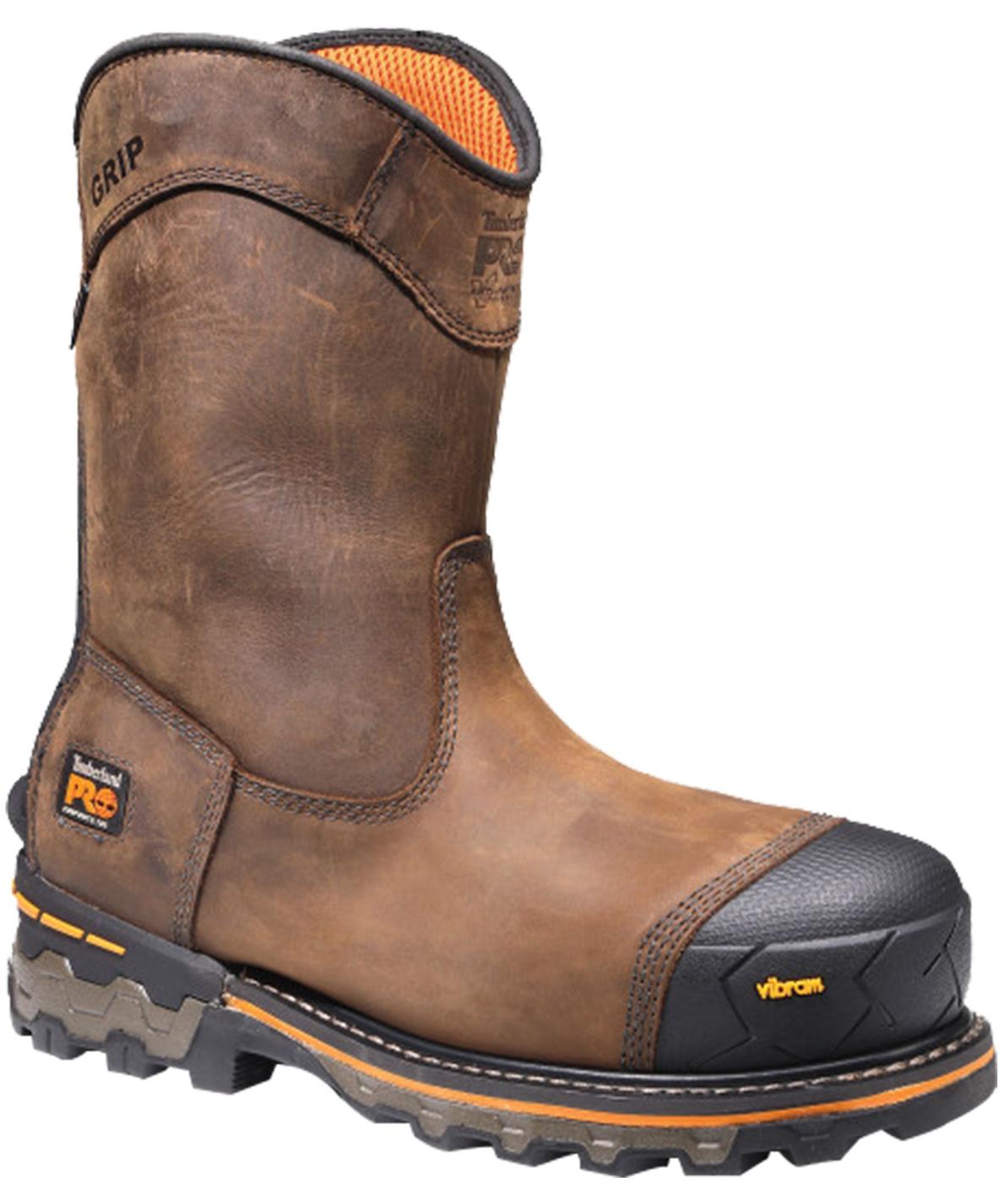 Timberland PRO Men's 8 Inch Boondock Composite Toe Composite Plate Waterproof Pull-On Work Boots offers at $319.99 in Mark's