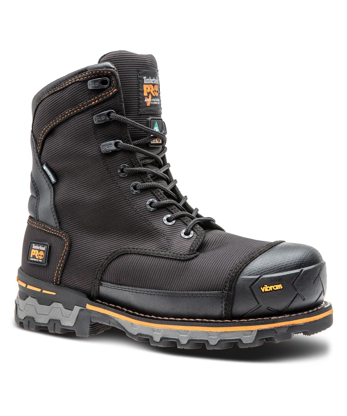 Timberland PRO Men's 8 Inch Boondock Composite Toe Composite Plate Work Boots - Black offers at $309.99 in Mark's