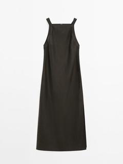 Linen halter dress offers at $149 in Massimo Dutti