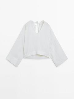 Blouse with back drawstring detail - Limited Edition offers at $279 in Massimo Dutti