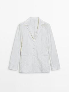 Creased-effect buttoned blazer - Limited Edition offers at $399 in Massimo Dutti