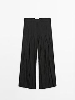 Creased-effect darted suit trousers - Limited Edition offers at $279 in Massimo Dutti