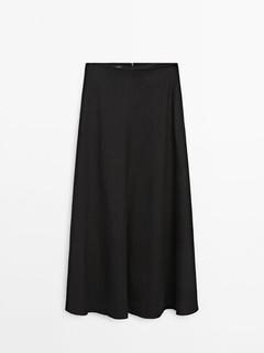 Long linen skirt - Limited Edition offers at $219 in Massimo Dutti