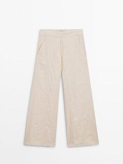 Creased-effect palazzo trousers - Limited Edition offers at $279 in Massimo Dutti
