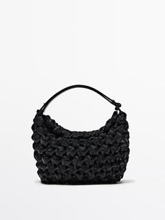 Braided medium leather bag - Limited Edition offers at $599 in Massimo Dutti