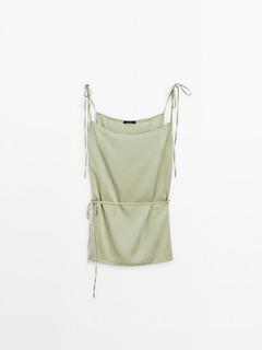 Camisole top with tie detail offers at $99.9 in Massimo Dutti