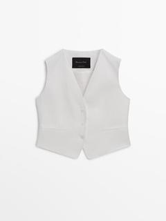 Short suit waistcoat offers at $129 in Massimo Dutti