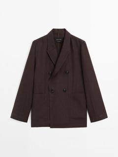 Deconstructed 100% linen suit blazer offers at $279 in Massimo Dutti