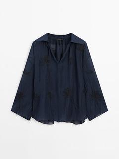 Embroidered print shirt offers at $149 in Massimo Dutti