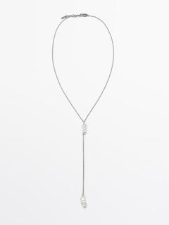 Long necklace with pearl details offers at $79.9 in Massimo Dutti
