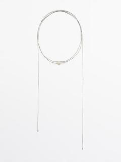 Long double-strand necklace with pearl detail offers at $79.9 in Massimo Dutti