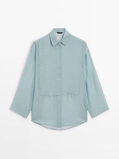 Oversize blouse with shirt collar offers at $129 in Massimo Dutti