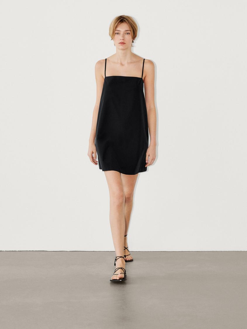 Short strappy dress offers at $149 in Massimo Dutti