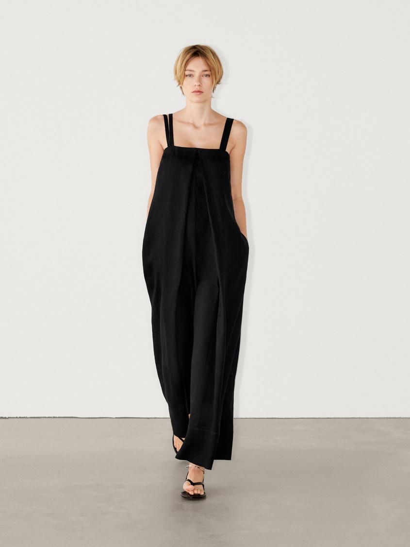 Jumpsuit with buttoned straps offers at $219 in Massimo Dutti