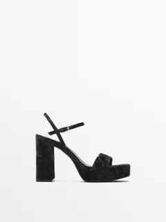 VELVET PLATFORM SANDALS - STUDIO offers at $269 in Massimo Dutti