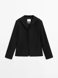 Suit blazer with hook-and-eye clasps - Limited Edition offers at $529 in Massimo Dutti