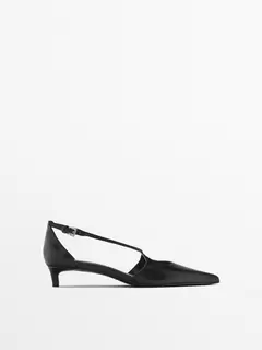 Heeled shoes with instep straps offers at $199 in Massimo Dutti