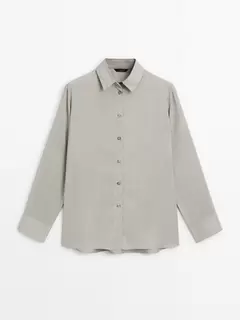 100% silk striped shirt offers at $199 in Massimo Dutti