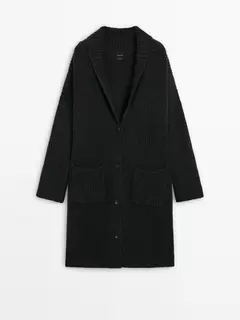 100% wool long cardigan offers at $329 in Massimo Dutti