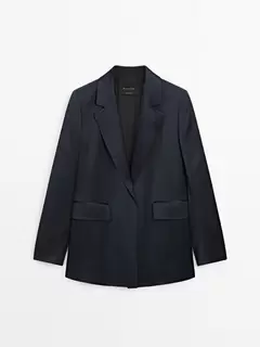 Satin co-ord blazer offers at $279 in Massimo Dutti