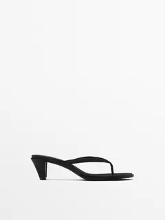 Satin heeled sandals - Limited Edition offers at $219 in Massimo Dutti