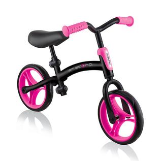 GLOBBER Go Bike Reversible Frame Black/Neon Pink Balance Bike offers at $63.99 in Mastermind Toys