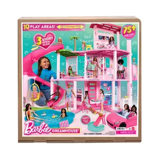 Barbie Dreamhouse, 75+ Pieces, Pool Party Doll House With 3 Story Slide offers at $199.99 in Mastermind Toys