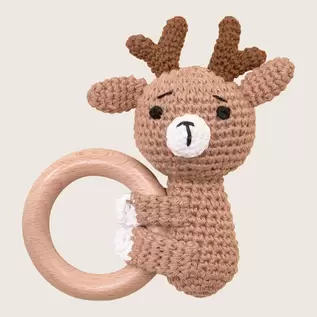 Rise Little Earthling Animal Rattle - Deer offers at $13.2 in Mastermind Toys