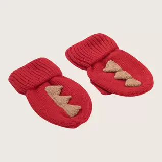 Rise Little Earthling Knit Dino Mitts - Red offers at $8 in Mastermind Toys