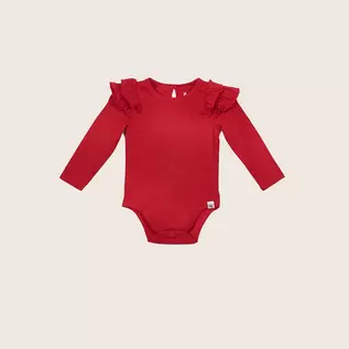 Rise Little Earthling Ruffle Bodysuit - Red offers at $9.6 in Mastermind Toys