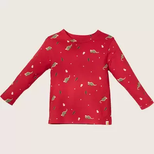 Rise Little Earthling Long-Sleeve Tee - Haute Red offers at $7.5 in Mastermind Toys