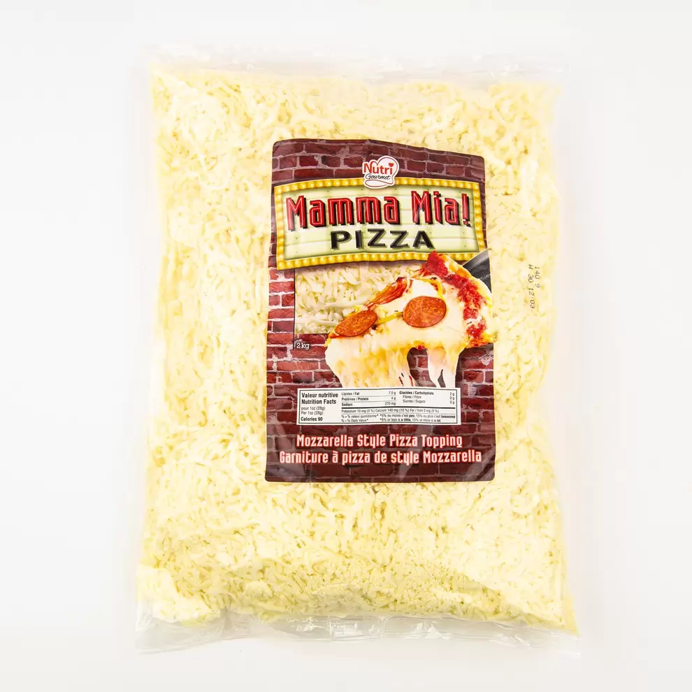 Mamma Mia Pizza Topping Mozzarella Style 2 kg offers at $25.99 in Mayrand